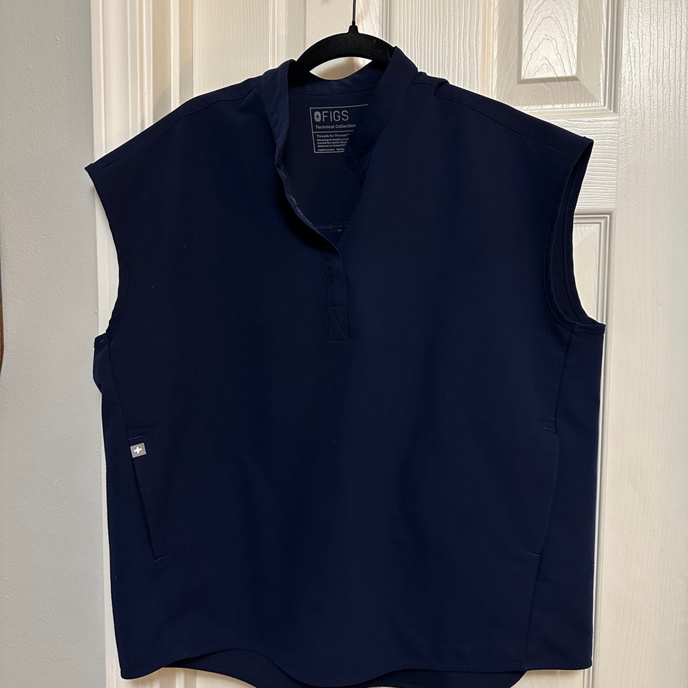 Figs Navy Blue Scrub Top Rafaela